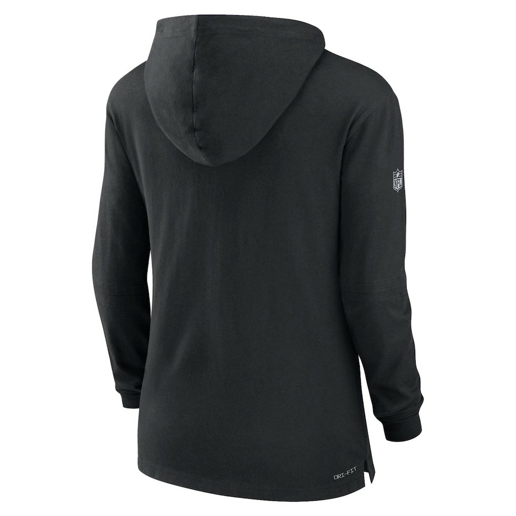 Cincinnati Bengals Women's Sideline Performance Long Sleeve Hoodie T-Shirt Black | Nike for Sale