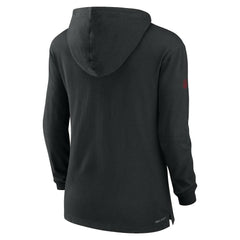 Arizona Cardinals Women's Sideline Performance Long Sleeve Hoodie T-Shirt Black | Nike for Sale