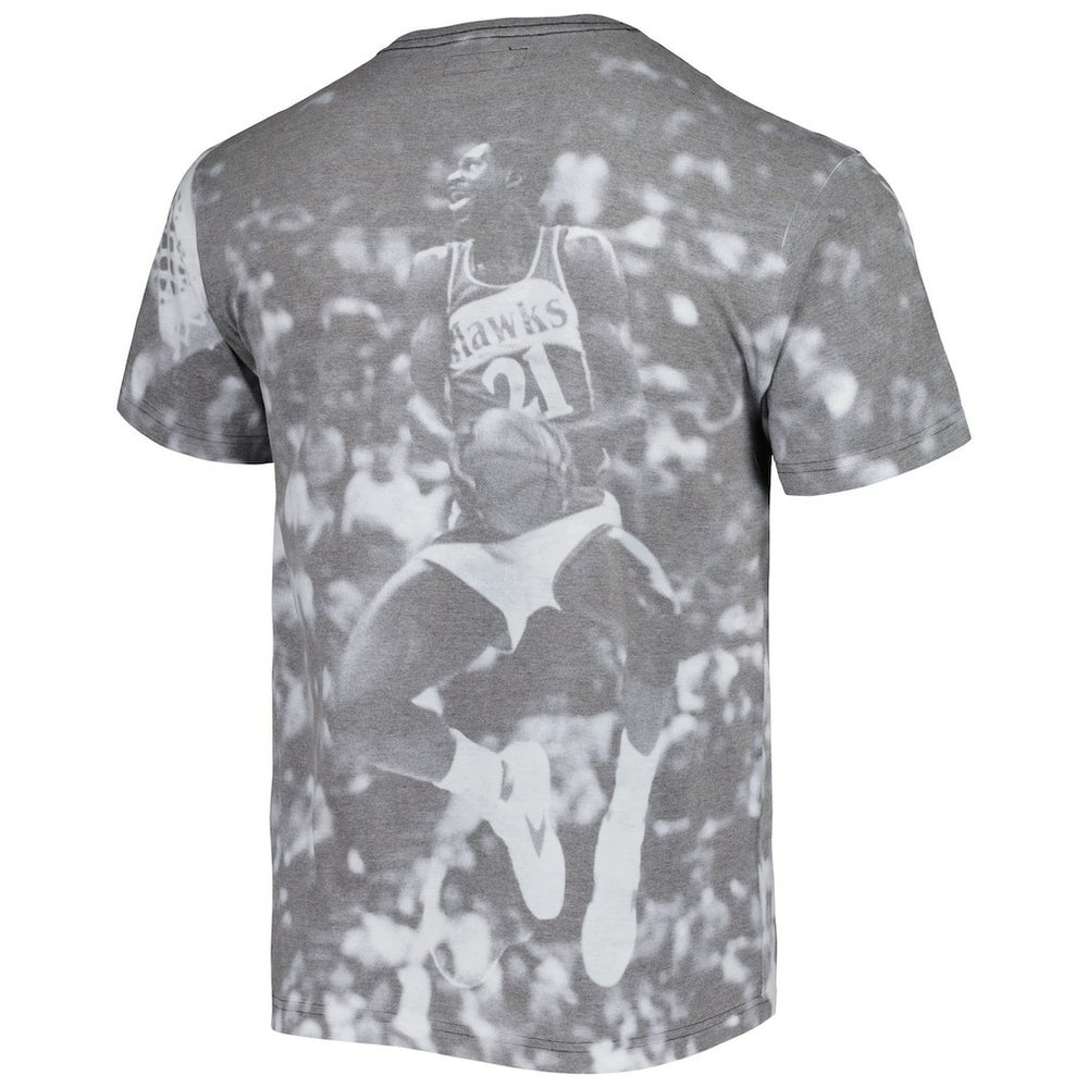 Dominique Wilkins Atlanta Hawks Above The Rim T-Shirt Heather Gray - NBA