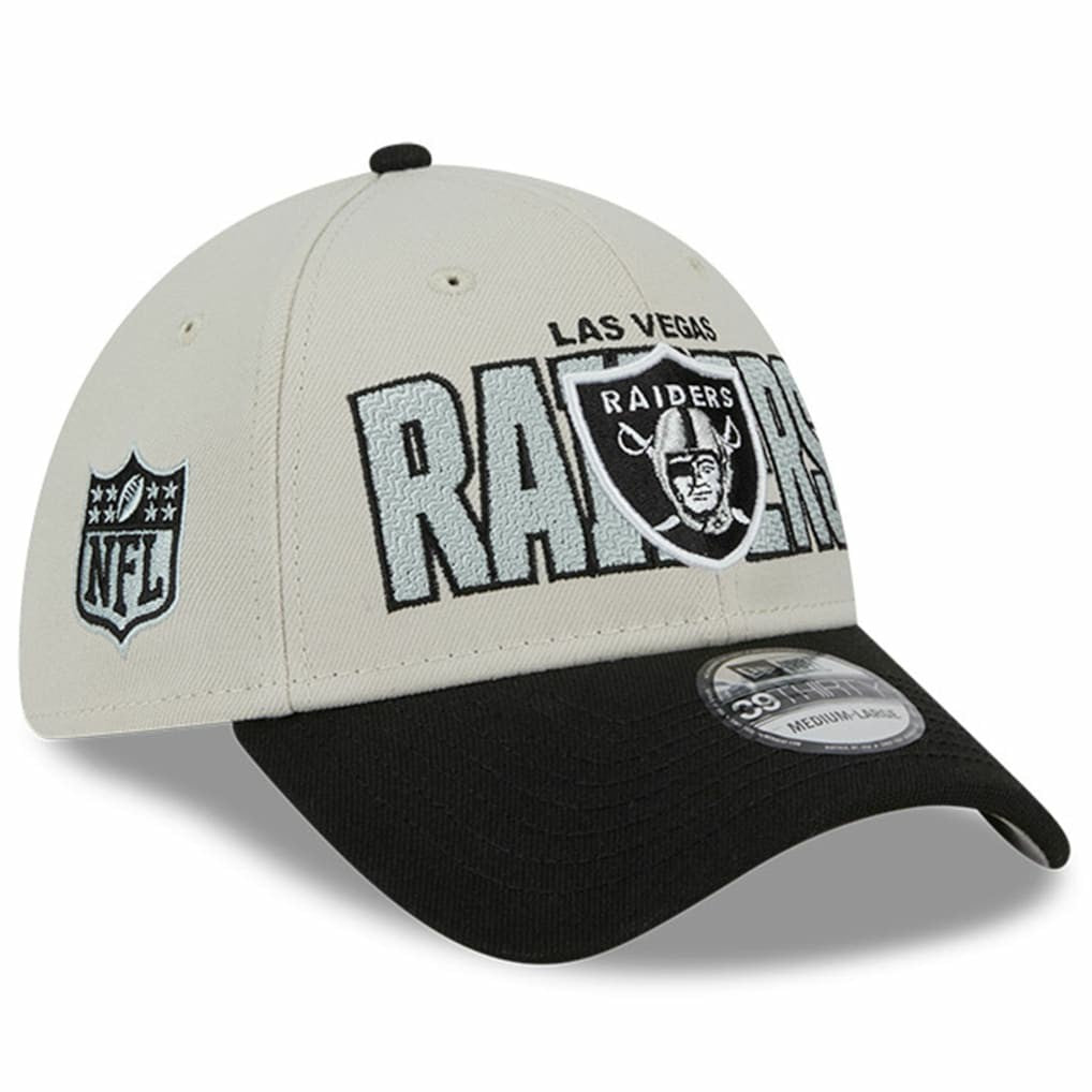 Las Vegas Raiders New Era 2023 NFL Draft 39THIRTY Flex Hat Stone/Black | NFL