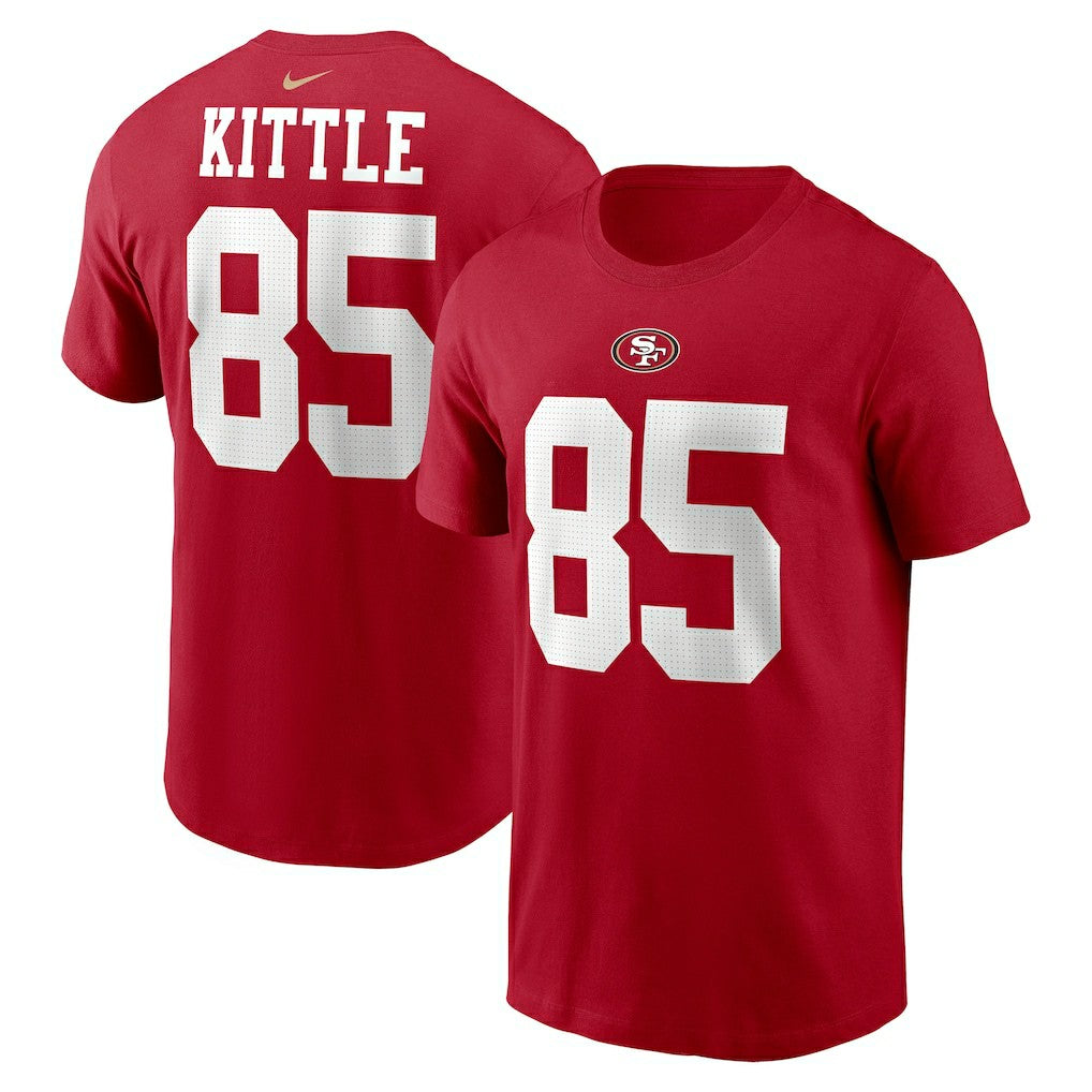 George Kittle San Francisco 49ers Player Name & Number T-Shirt Scarlet | Nike for Sale