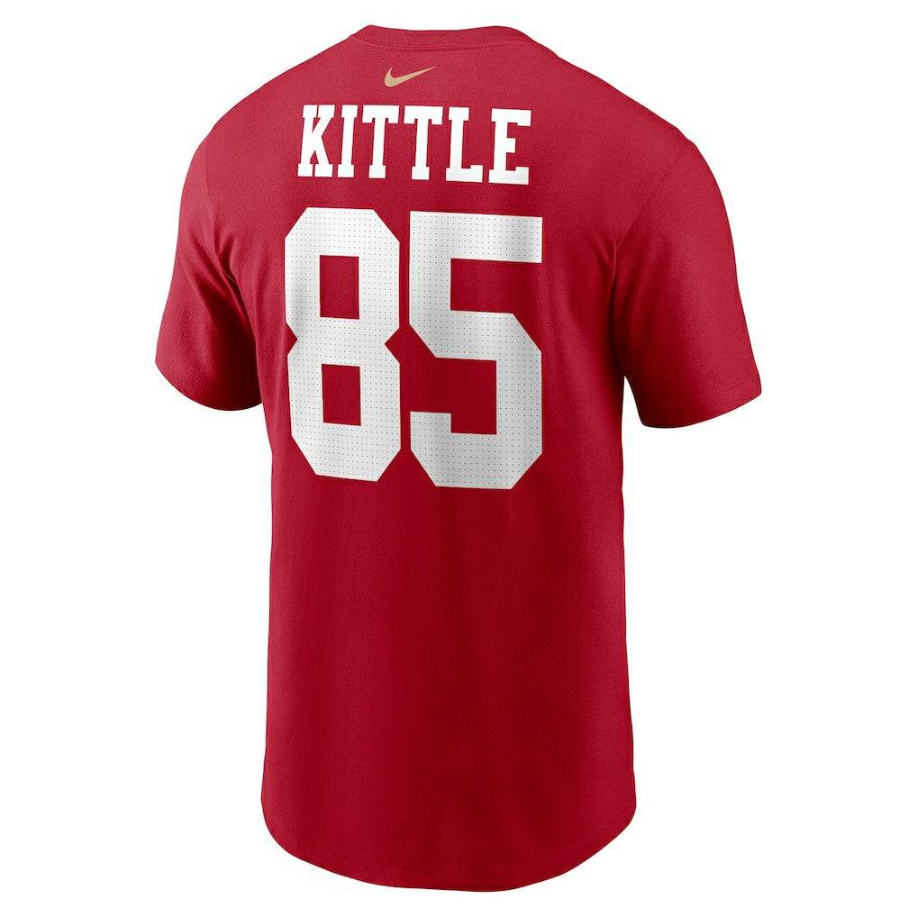 George Kittle San Francisco 49ers Player Name & Number T-Shirt Scarlet | Nike for Sale