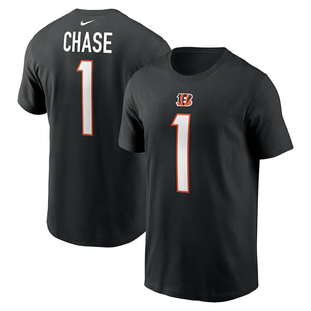Ja'Marr Chase Cincinnati Bengals Player Name & Number T-Shirt Black | Nike for Sale