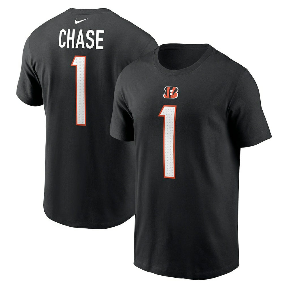 Ja'Marr Chase Cincinnati Bengals Player Name & Number T-Shirt Black | Nike for Sale
