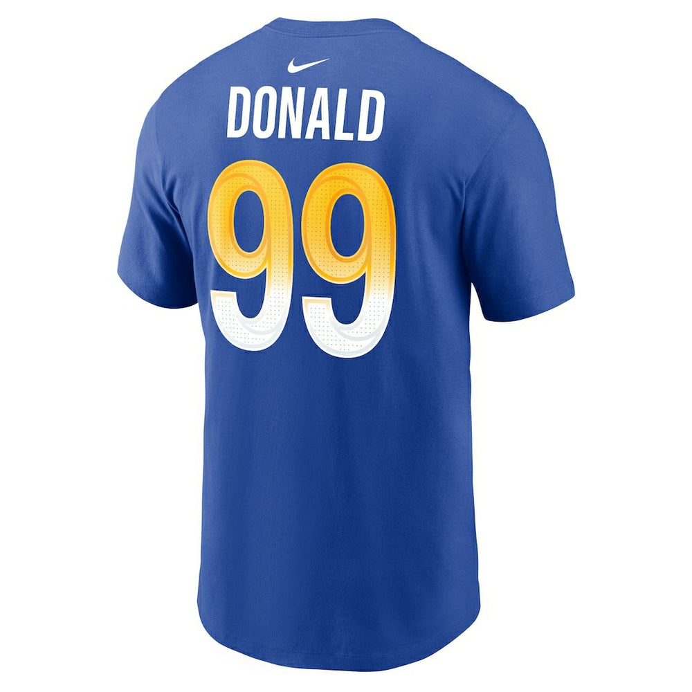 Aaron Donald Los Angeles Rams Player Name & Number T-Shirt Royal | Nike for Sale