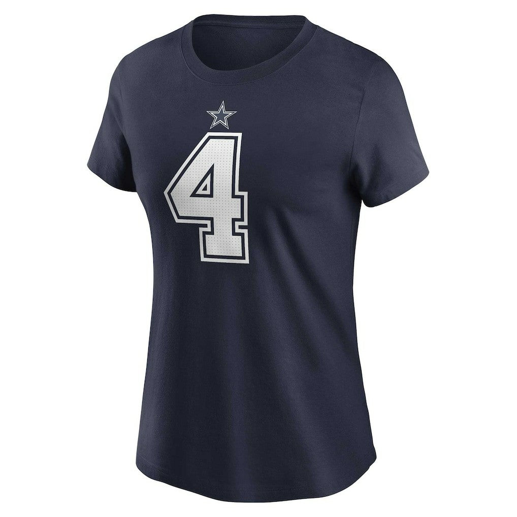 Dak Prescott Dallas Cowboys Women's Player Name & Number T-Shirt Navy | Nike for Sale
