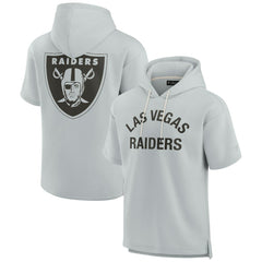 Las Vegas Raiders Unisex Elements Super Soft Fleece Short Sleeve Pullover Hoodie Gray | Fanatics