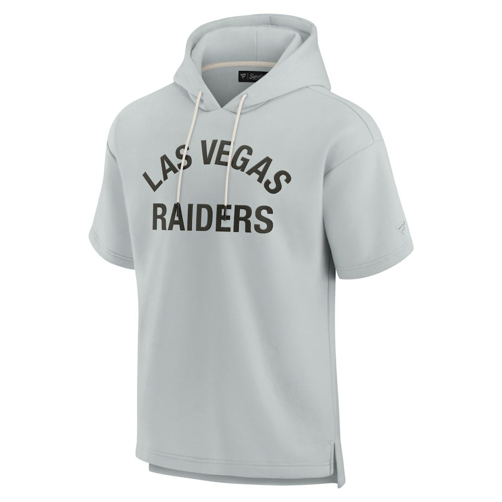 Las Vegas Raiders Unisex Elements Super Soft Fleece Short Sleeve Pullover Hoodie Gray | Fanatics