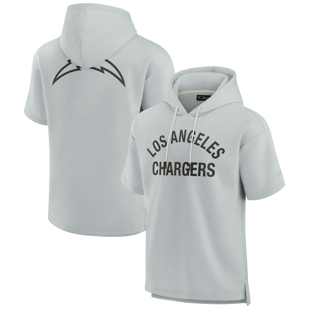 Los Angeles Chargers Unisex Elements Super Soft Fleece Short Sleeve Pullover Hoodie Gray | Fanatics