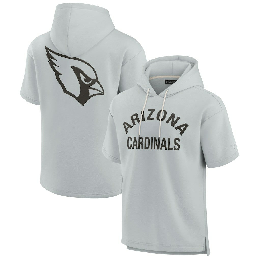 Arizona Cardinals Unisex Elements Super Soft Fleece Short Sleeve Pullover Hoodie Gray | Fanatics