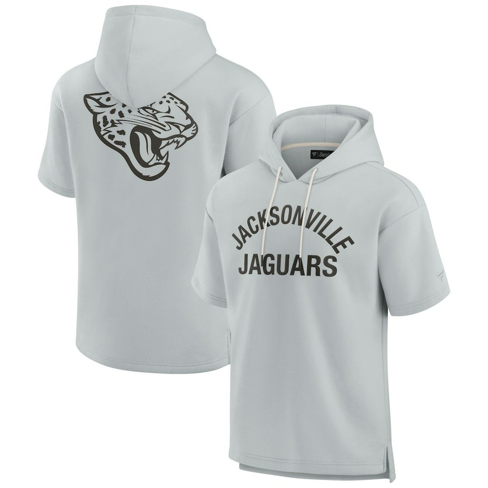 Jacksonville Jaguars Unisex Elements Super Soft Fleece Short Sleeve Pullover Hoodie Gray | Fanatics