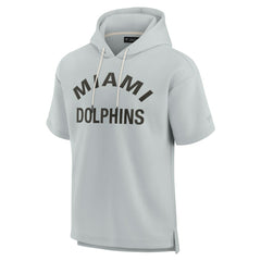 Miami Dolphins Unisex Elements Super Soft Fleece Short Sleeve Pullover Hoodie Gray | Fanatics