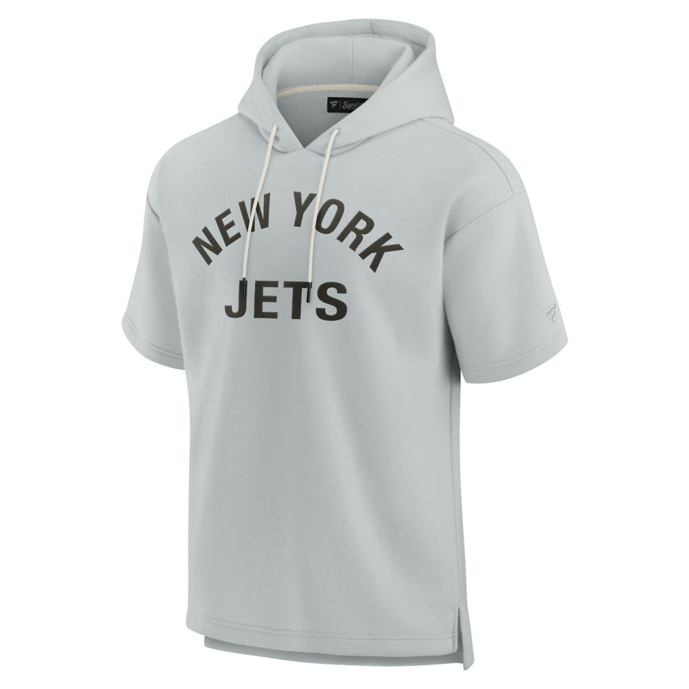 New York Jets Unisex Elements Super Soft Fleece Short Sleeve Pullover Hoodie Gray | Fanatics