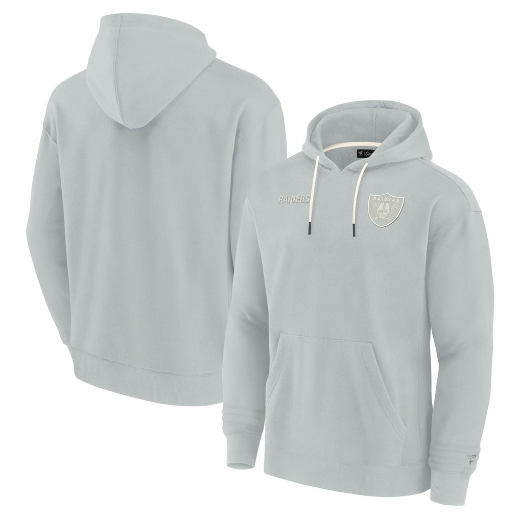Las Vegas Raiders Unisex Elements Super Soft Fleece Pullover Hoodie Gray | Fanatics