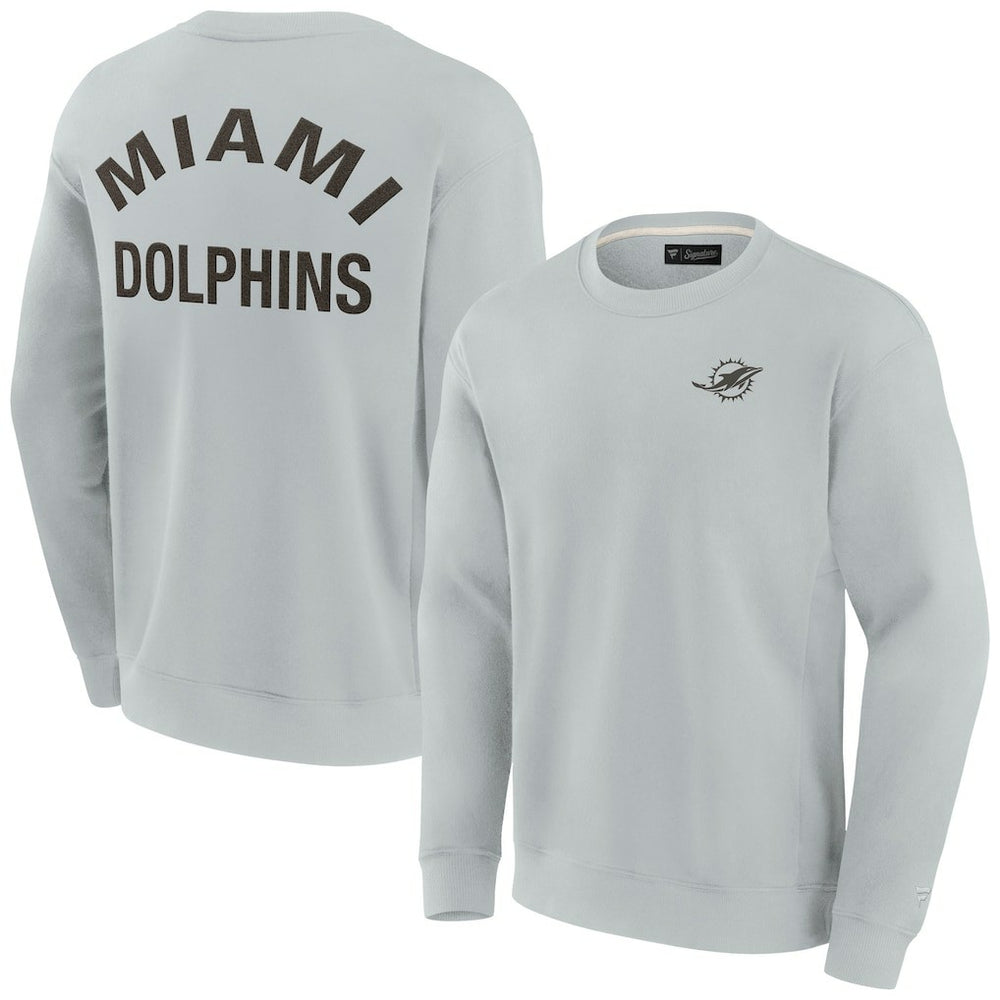 Miami Dolphins Unisex Elements Super Soft Pullover Sweatshirt Gray | Fanatics