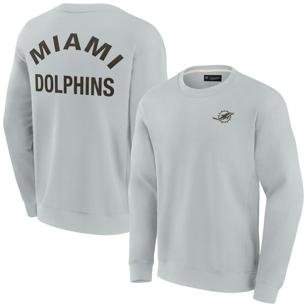Miami Dolphins Unisex Elements Super Soft Pullover Sweatshirt Gray | Fanatics