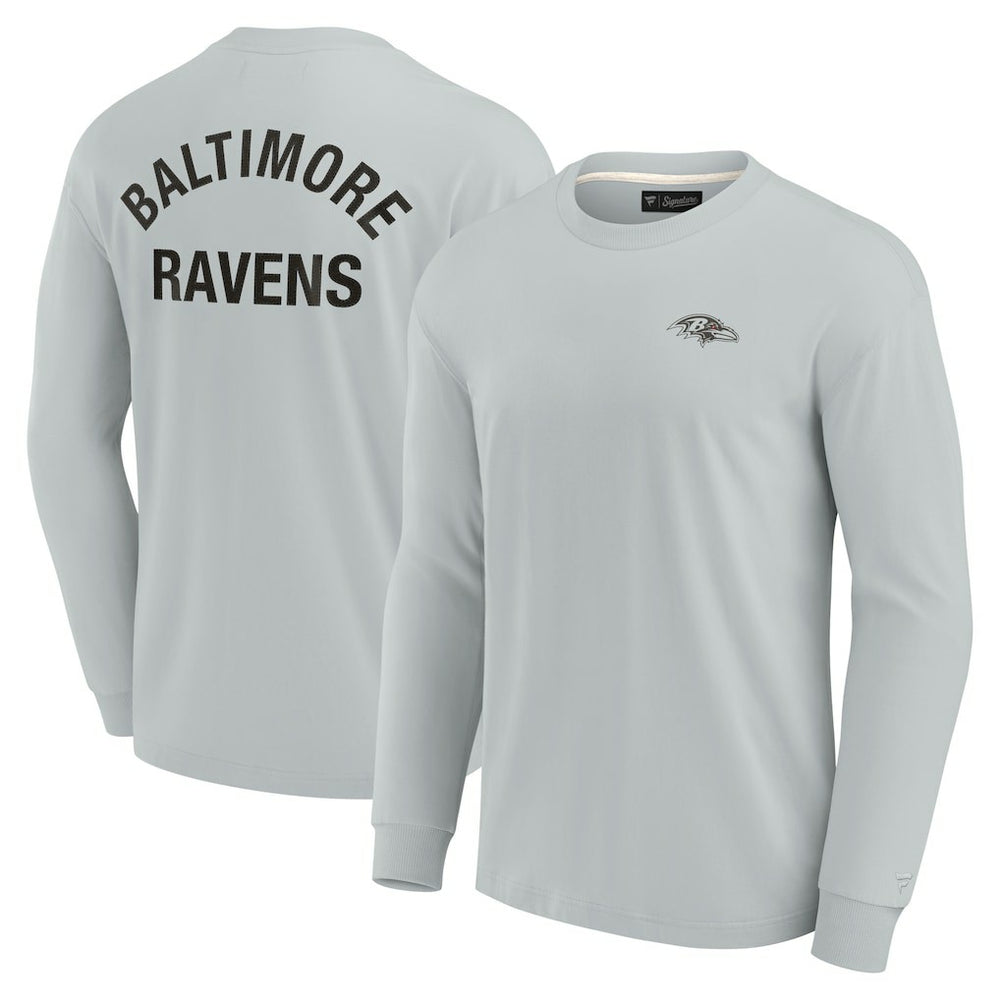 Baltimore Ravens Unisex Elements Super Soft Long Sleeve T-Shirt Gray | Fanatics