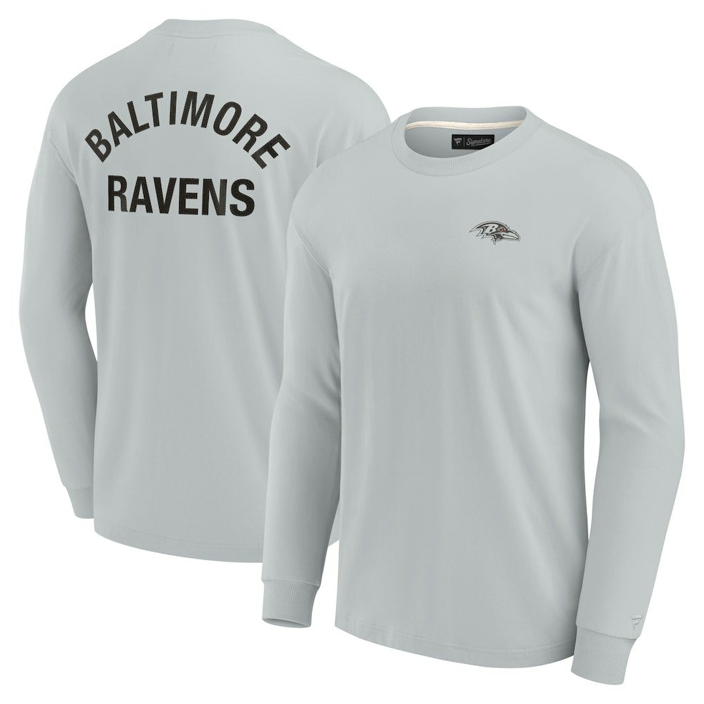 Baltimore Ravens Unisex Elements Super Soft Long Sleeve T-Shirt Gray | Fanatics