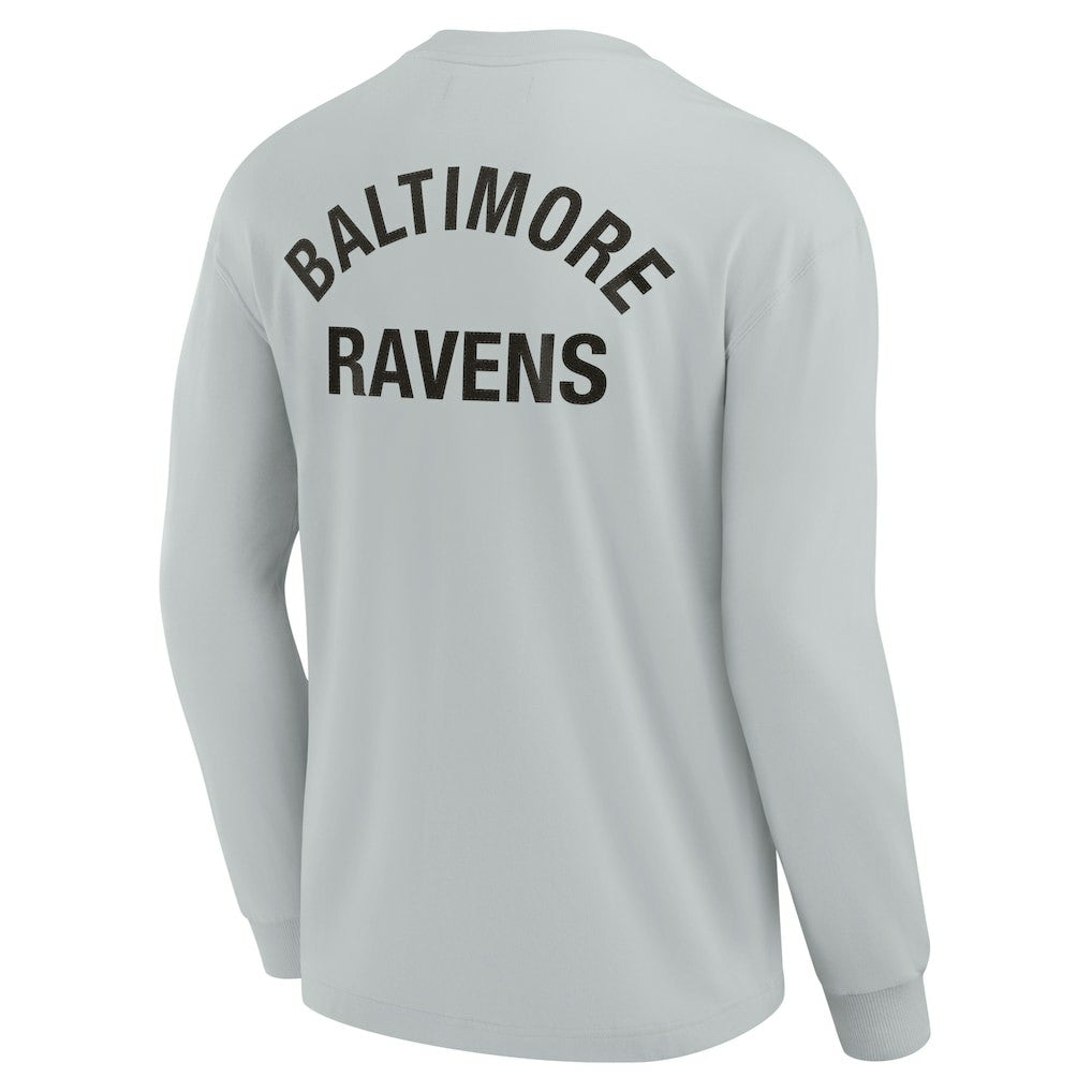 Baltimore Ravens Unisex Elements Super Soft Long Sleeve T-Shirt Gray | Fanatics