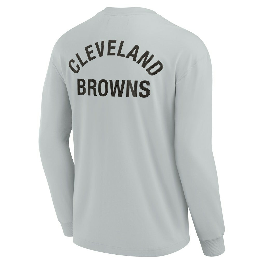 Cleveland Browns Unisex Elements Super Soft Long Sleeve T-Shirt Gray | Fanatics