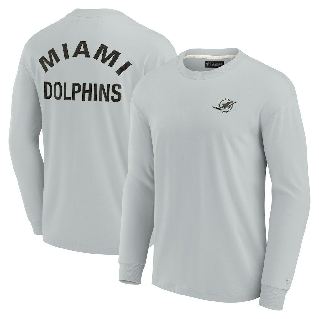 Miami Dolphins Unisex Elements Super Soft Long Sleeve T-Shirt Gray | Fanatics