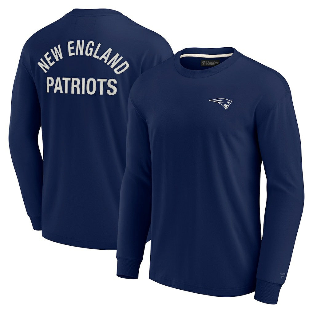 New England Patriots Unisex Elements Super Soft Long Sleeve T-Shirt Navy | Fanatics