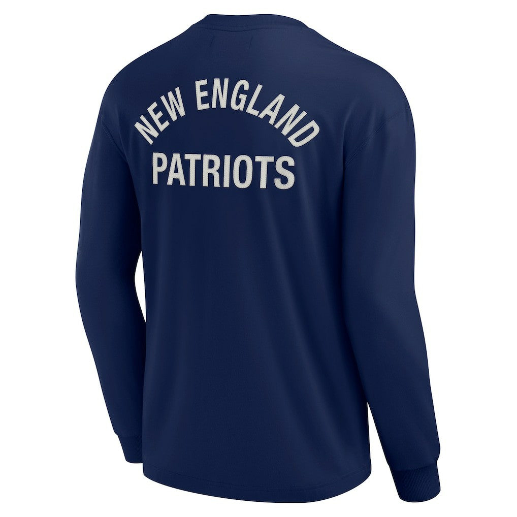 New England Patriots Unisex Elements Super Soft Long Sleeve T-Shirt Navy | Fanatics