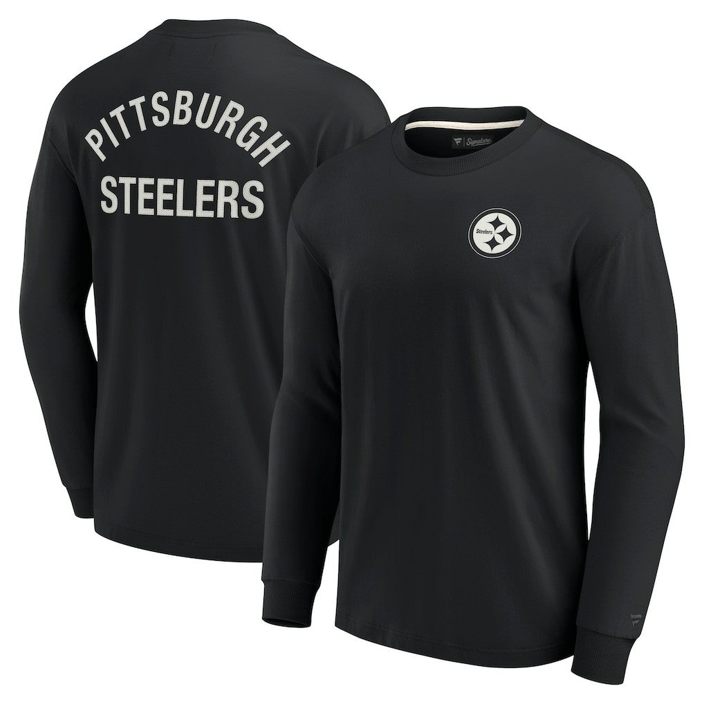 Pittsburgh Steelers Unisex Elements Super Soft Long Sleeve T-Shirt Black | Fanatics