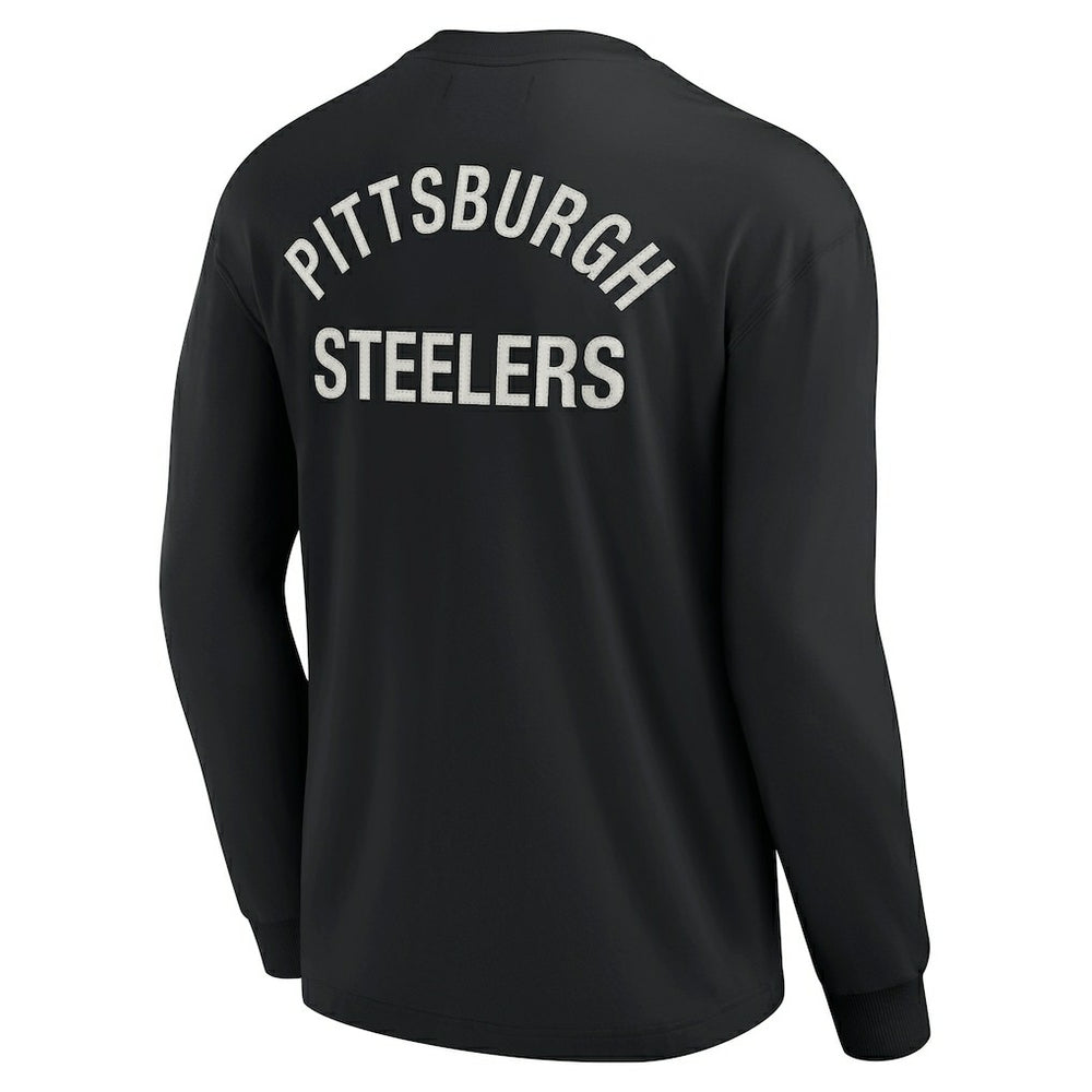 Pittsburgh Steelers Unisex Elements Super Soft Long Sleeve T-Shirt Black | Fanatics