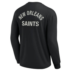 New Orleans Saints Unisex Elements Super Soft Long Sleeve T-Shirt Black | Fanatics