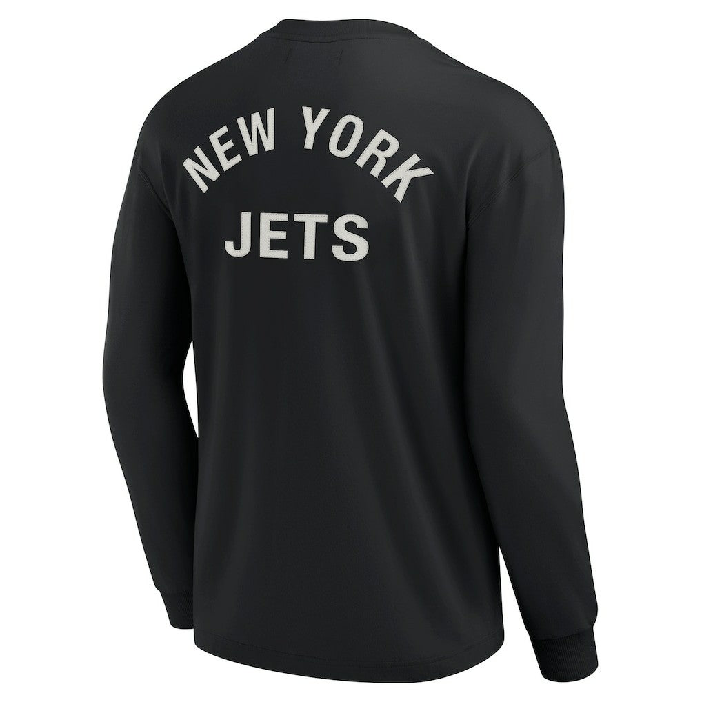 New York Jets Unisex Elements Super Soft Long Sleeve T-Shirt Black | Fanatics