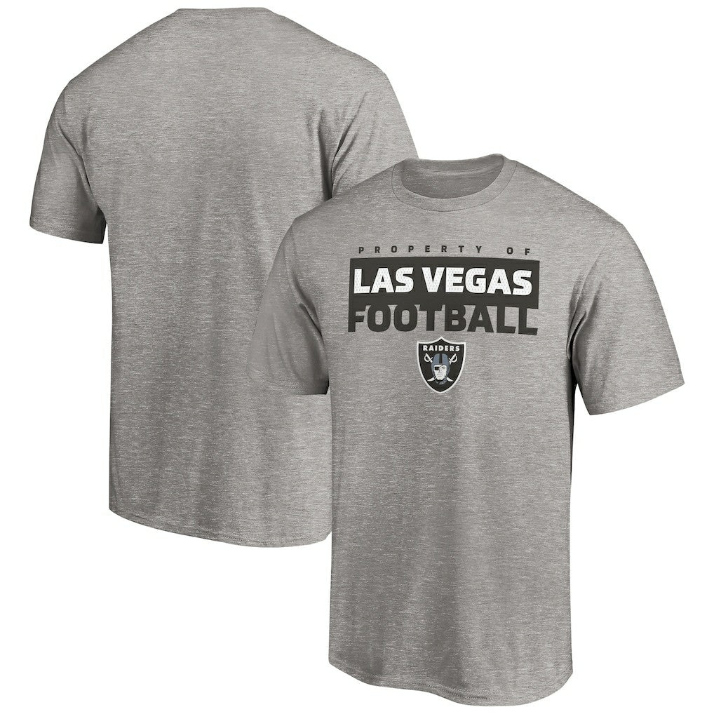 Las Vegas Raiders Gain Ground T-Shirt Heather Gray | NFL