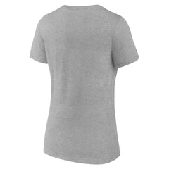 Detroit Lions Women's Team Arc V-Neck T-Shirt Heather Gray | NFL