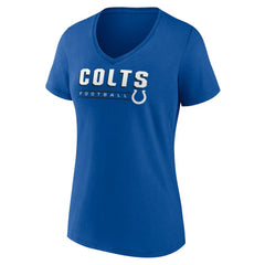 Indianapolis Colts Women's Primary Play V-Neck T-Shirt Royal | NFL