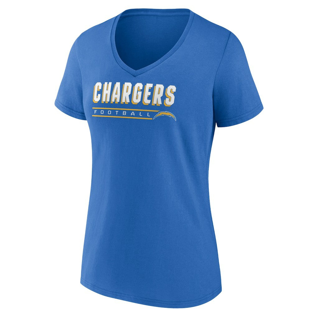 Los Angeles Chargers Women's Primary Play V-Neck T-Shirt Powder Blue | NFL