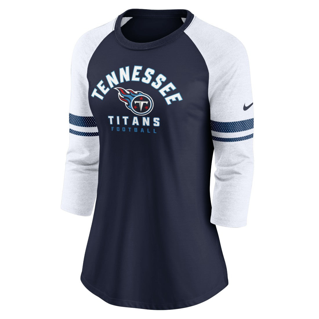 Tennessee Titans Women's Fashion 3/4-Sleeve Lightweight Raglan Fashion T-Shirt Navy | Nike for Sale