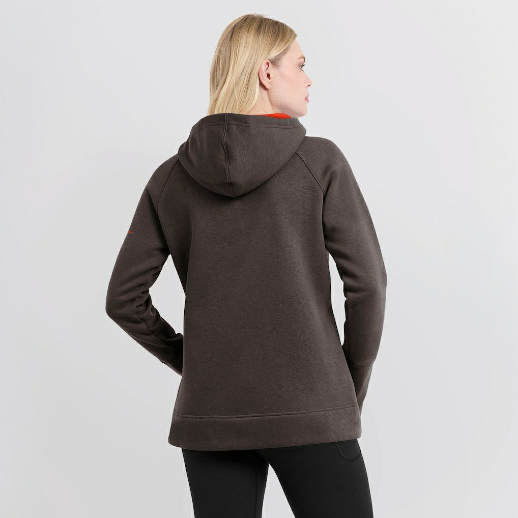 Cleveland Browns Women's Asymmetrical Raglan Full-Zip Hoodie Brown | Nike for Sale