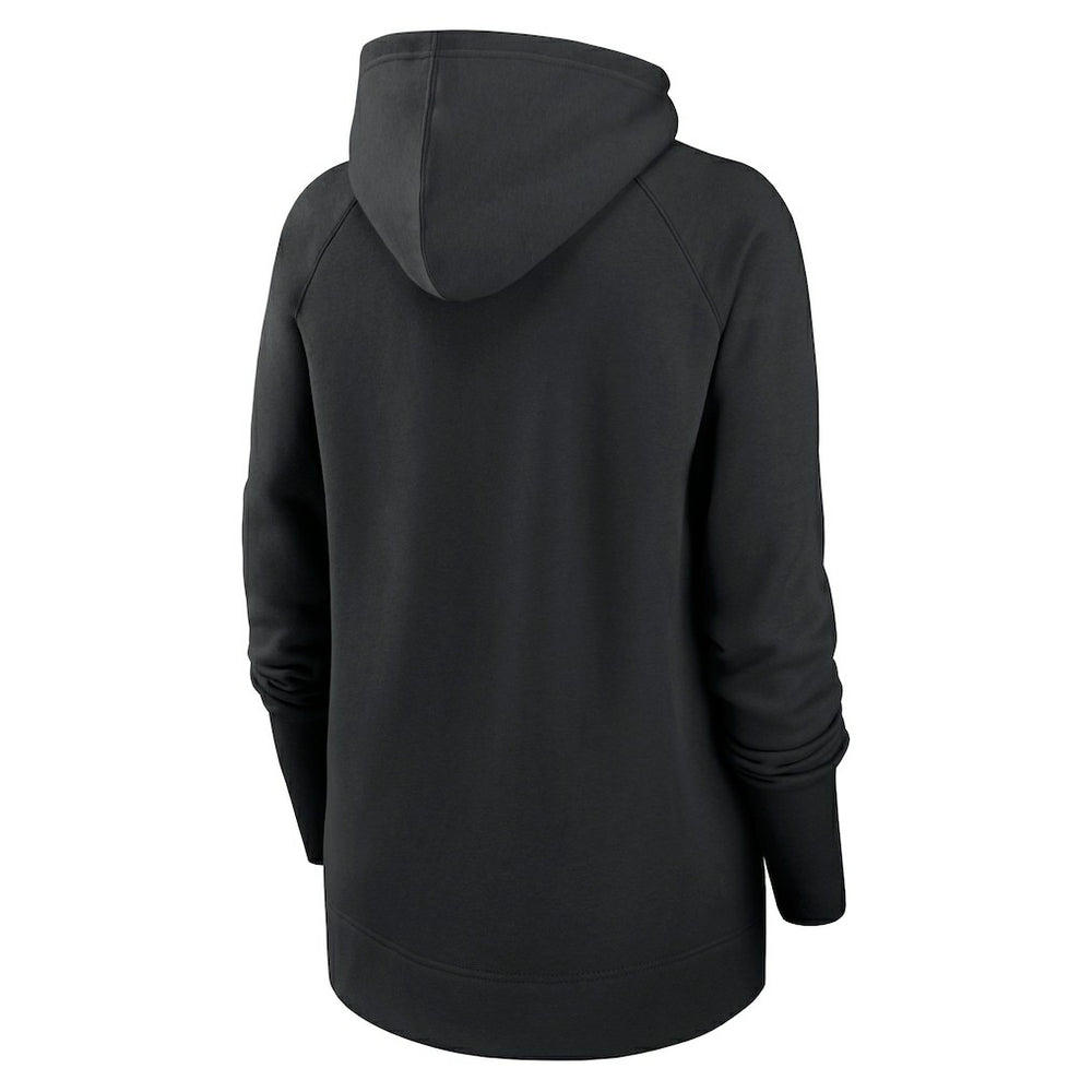 Las Vegas Raiders Women's Asymmetrical Raglan Full-Zip Hoodie Black | Nike for Sale