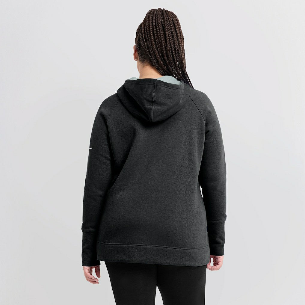 Las Vegas Raiders Women's Asymmetrical Raglan Full-Zip Hoodie Black | Nike for Sale