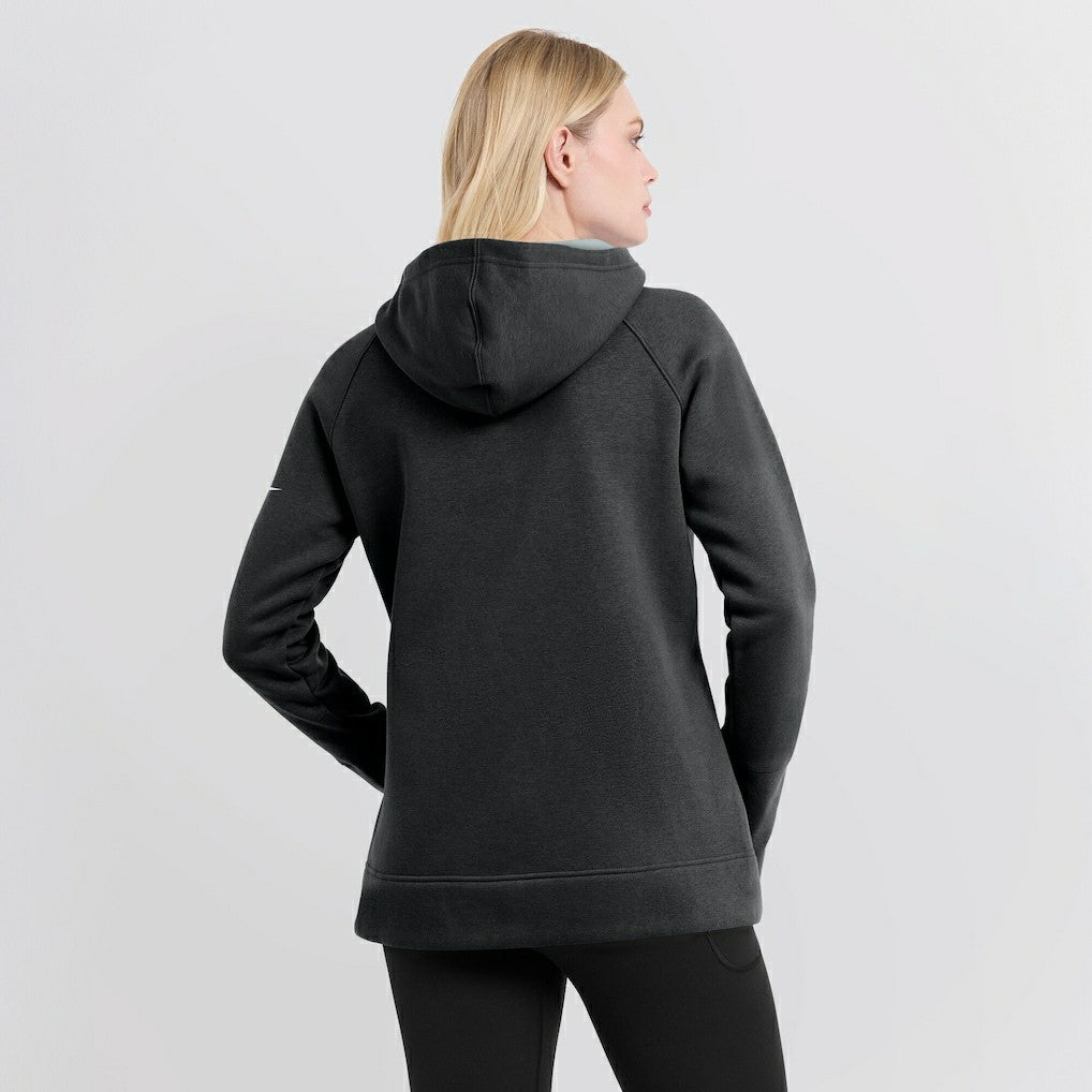 Las Vegas Raiders Women's Asymmetrical Raglan Full-Zip Hoodie Black | Nike for Sale