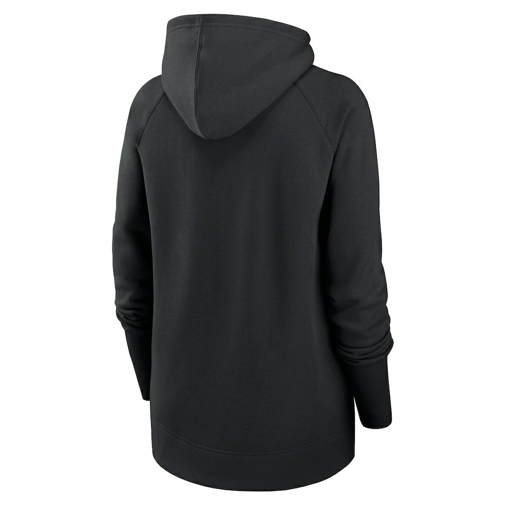 New Orleans Saints Women's Asymmetrical Raglan Full-Zip Hoodie Black | Nike for Sale