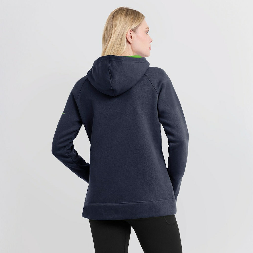 Seattle Seahawks Women's Asymmetrical Raglan Full-Zip Hoodie College Navy | Nike for Sale