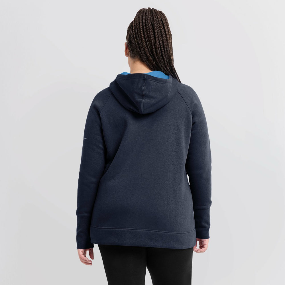 Tennessee Titans Women's Asymmetrical Raglan Full-Zip Hoodie Navy | Nike for Sale