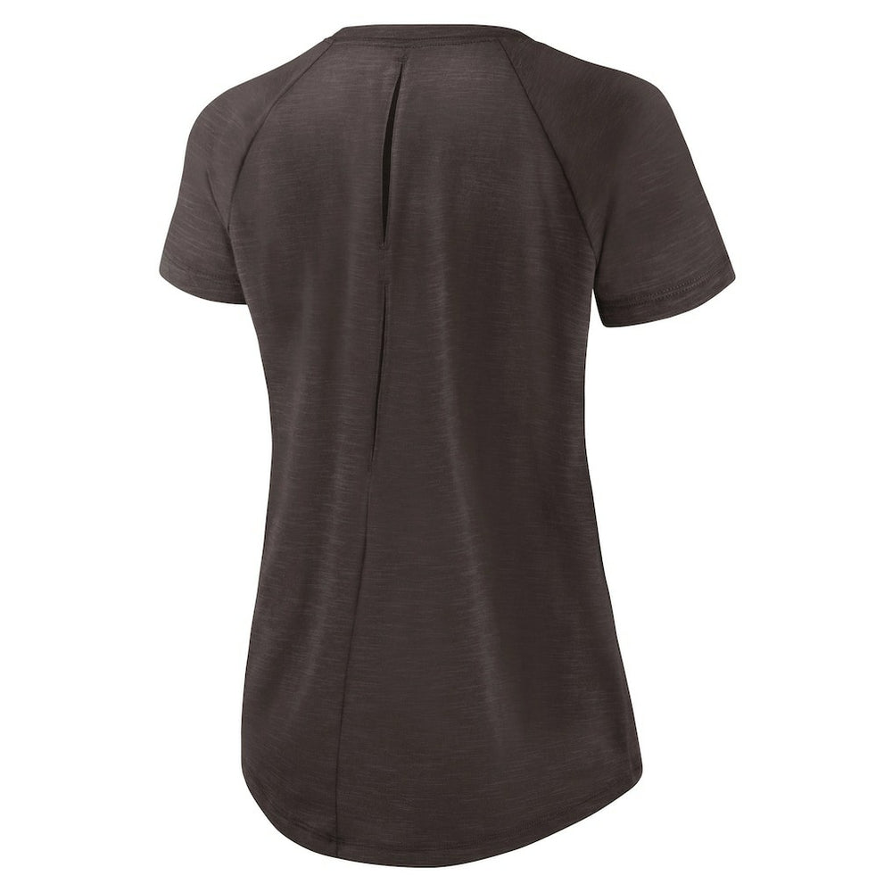 Cleveland Browns Women's Back Slit Lightweight Fashion T-Shirt White/Heather Scarlet | Nike for Sale