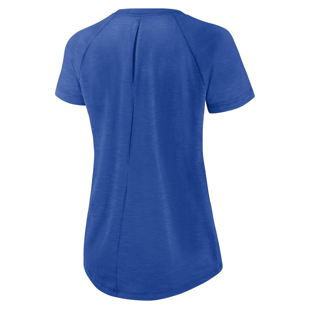 Los Angeles Rams Women's Back Slit Lightweight Fashion T-Shirt White/Heather Scarlet | Nike for Sale