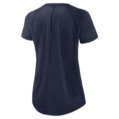 New England Patriots Women's Back Slit Lightweight Fashion T-Shirt White/Heather Scarlet | Nike for Sale