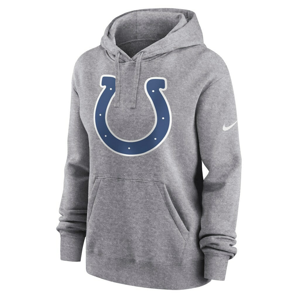 Indianapolis Colts Women's Team Logo Club Fleece Pullover Hoodie Heather Gray | Nike for Sale