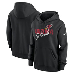Arizona Cardinals Women's Wordmark Club Fleece Pullover Hoodie Black | Nike for Sale