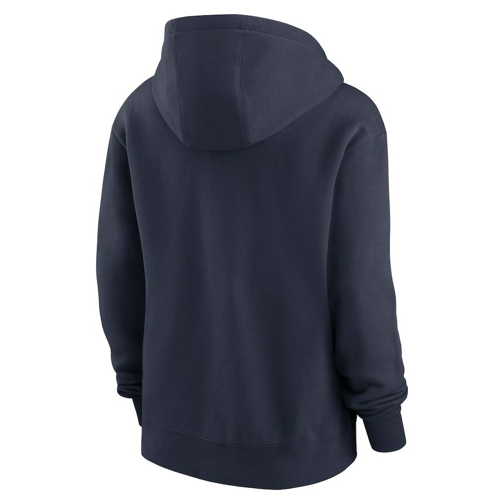 Chicago Bears Women's Wordmark Club Fleece Pullover Hoodie Navy | Nike for Sale