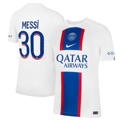 Lionel Messi Paris Saint-Germain 2022/23 Third Breathe Stadium Replica Player Jersey White | Nike cheap